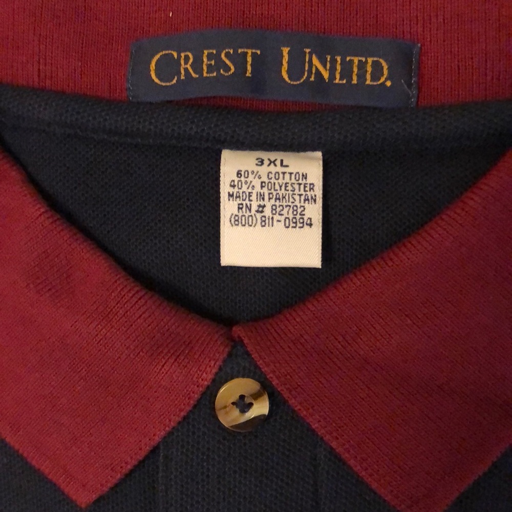 Men Burgundy and navy polo NWT